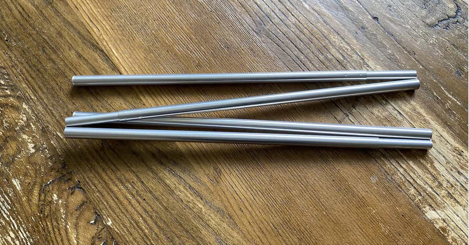 Alloy tent outlet poles