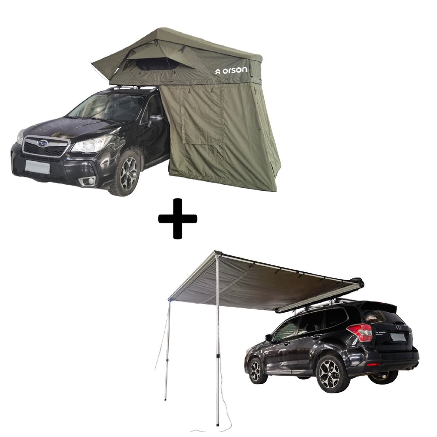 Orson Orson K2 Roof Tent with Annex and K2 2.5m Vehicle Side Awning Combo - Pre Order