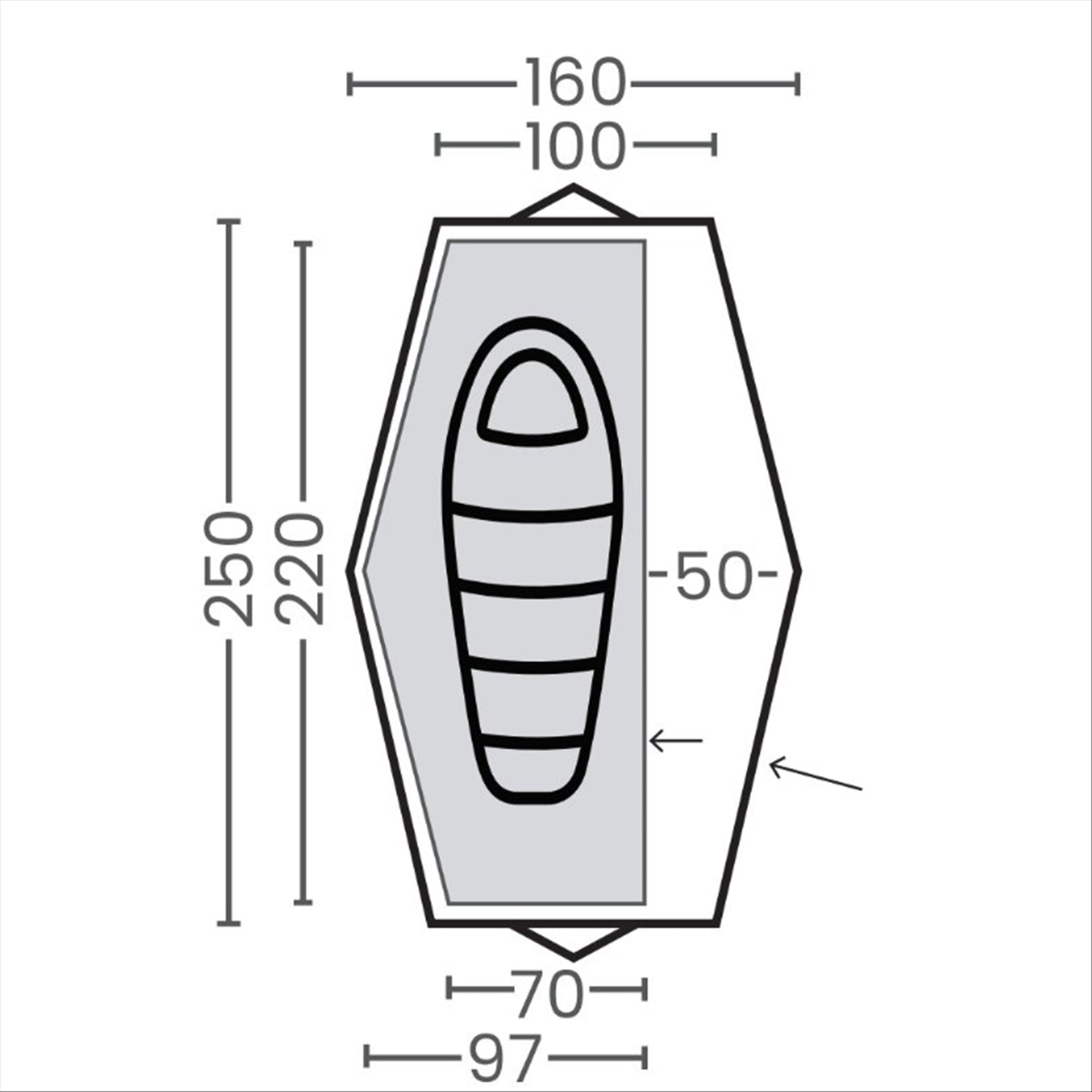 Orson Orson Jett 1 - Ultralight Silnylon Tunnel Tent, 1.38kg