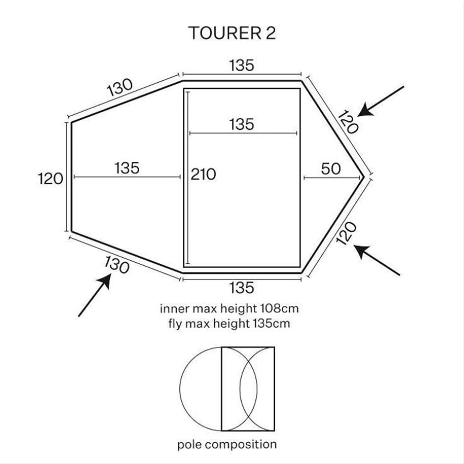 Intents Outdoors Tourer XLV 2 3.4kg 2 Person Tent